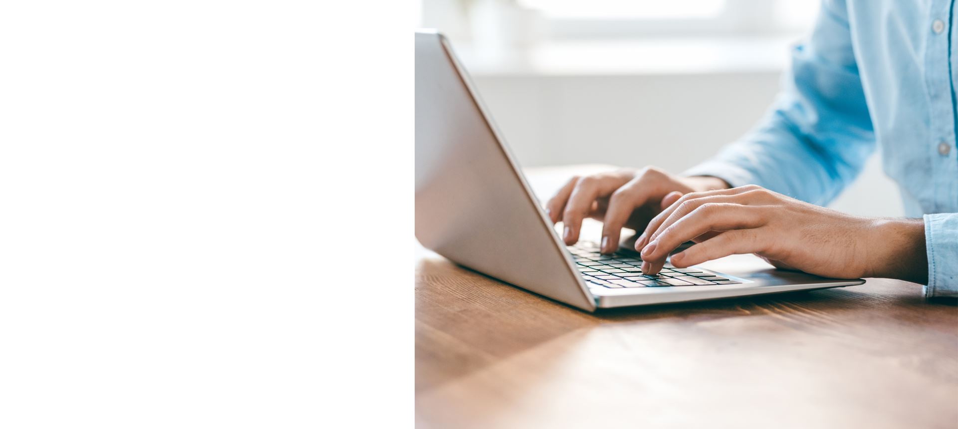 person typing on computer